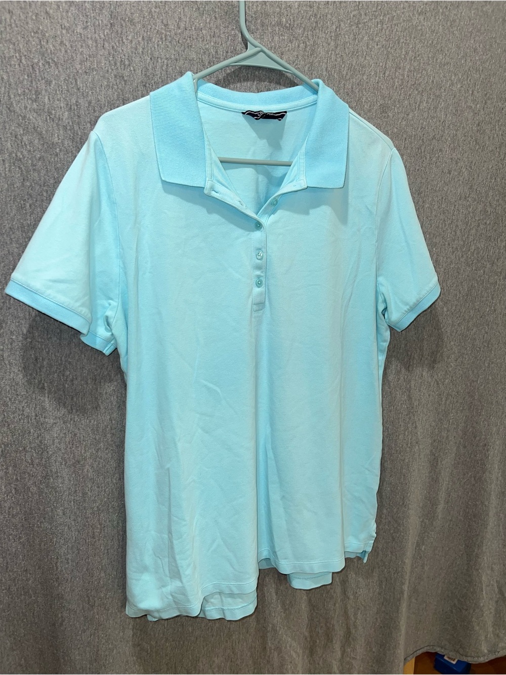 Lands' End Aqua Polo Shirt